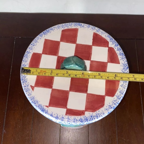 Vintage Lg Christmas Cookie Jar Tree Wreath  Hand Painted Ceramic LOTUS 1995 - Picture 7 of 8